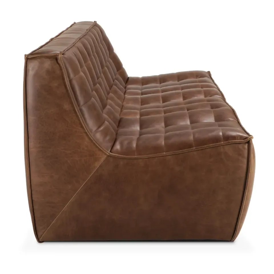 Sofá de 3 plazas N701, Piel Chestnut*Ethnicraft New