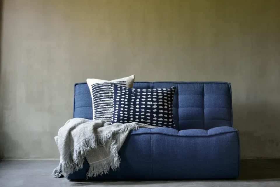 Sofá de 2 plazas N701, Tela blue*Ethnicraft Hot