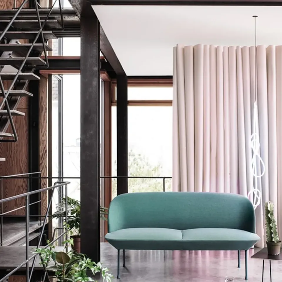 Sofá de 3 plazas Oslo, Steelcut 180-Dark grey*Muuto Hot