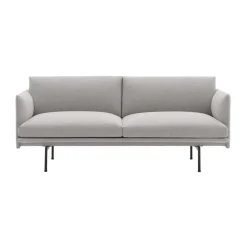 Sofá de 2 plazas Outline, Clay 12-Black*Muuto