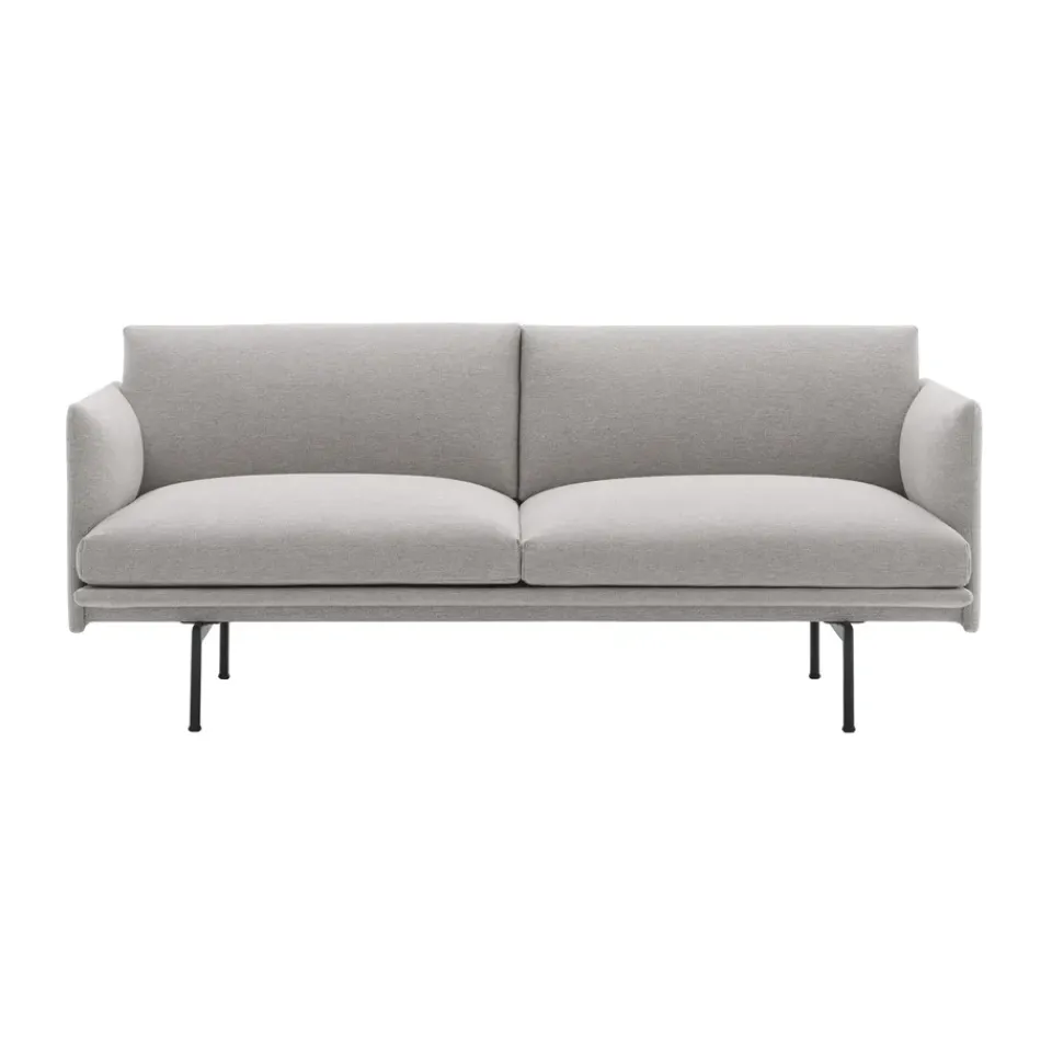 Sofá de 2 plazas Outline, Clay 12-Black*Muuto