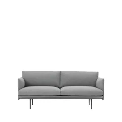 Sofá de 2 plazas Outline, Fiord 151 grey-Black*Muuto Outlet