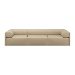 Sofá de 3 plazas Palo Block con reposabrazos Low 295 cm,*Hem