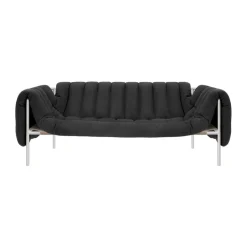 Sofá de 2,5 plazas Puffy 205 cm, Anthracite-acero inoxidable*Hem Hot