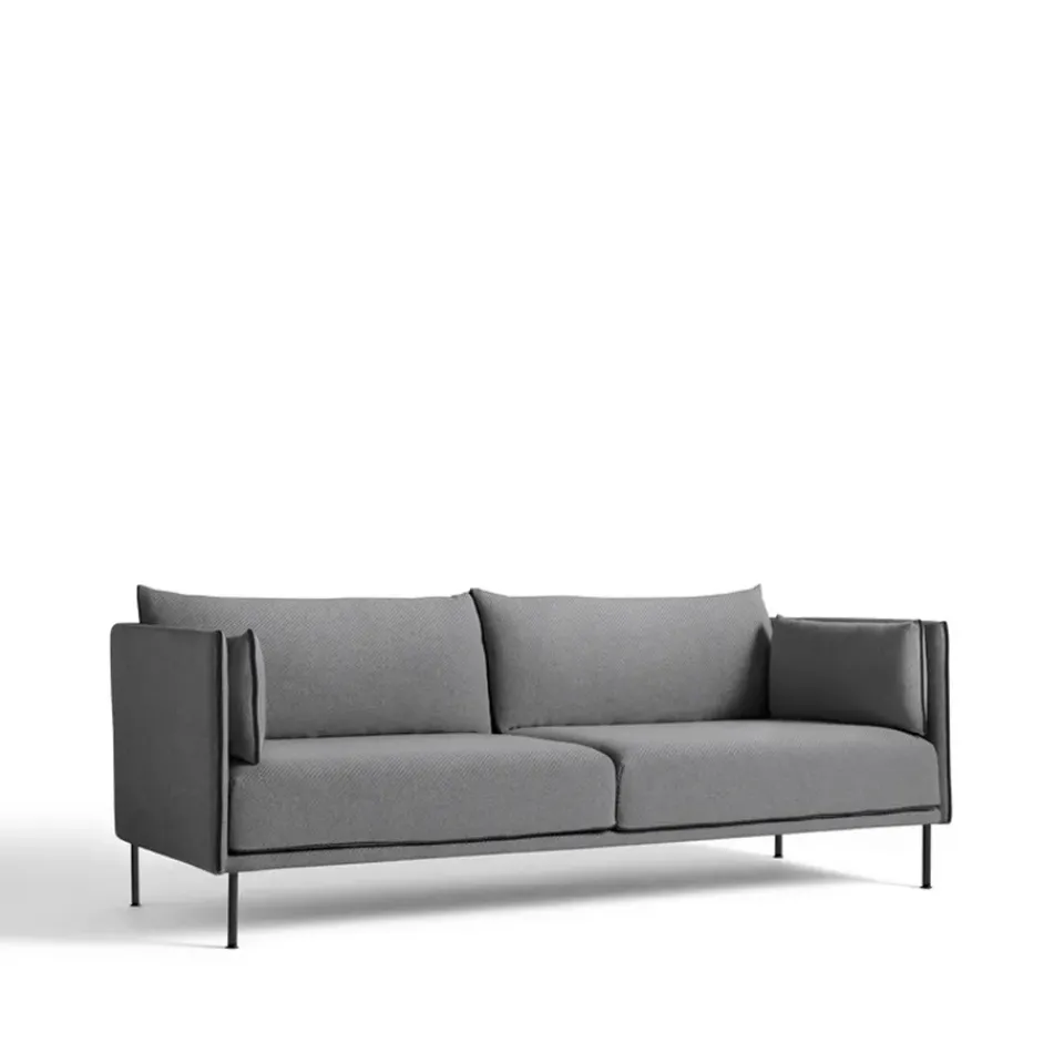 Sofá de 3 plazas Silhouette, Coda 182 con patas metálicas y negras*HAY Discount