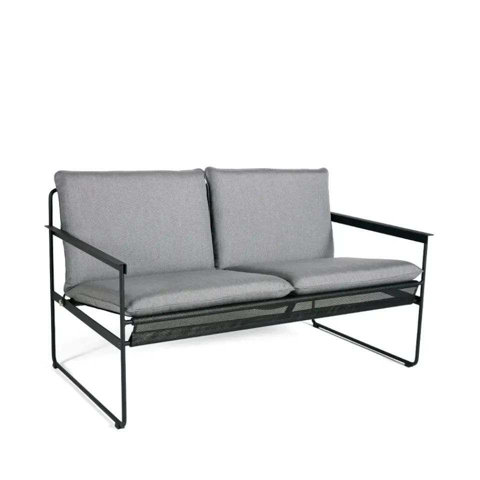 Sofá de 2 plazas Slow, Sunbrella -base de acero en color negro*SMD Design Hot