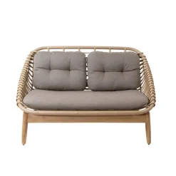 Sofá de 2 plazas String patas de teca, airtouch taupe*Cane-line Sale