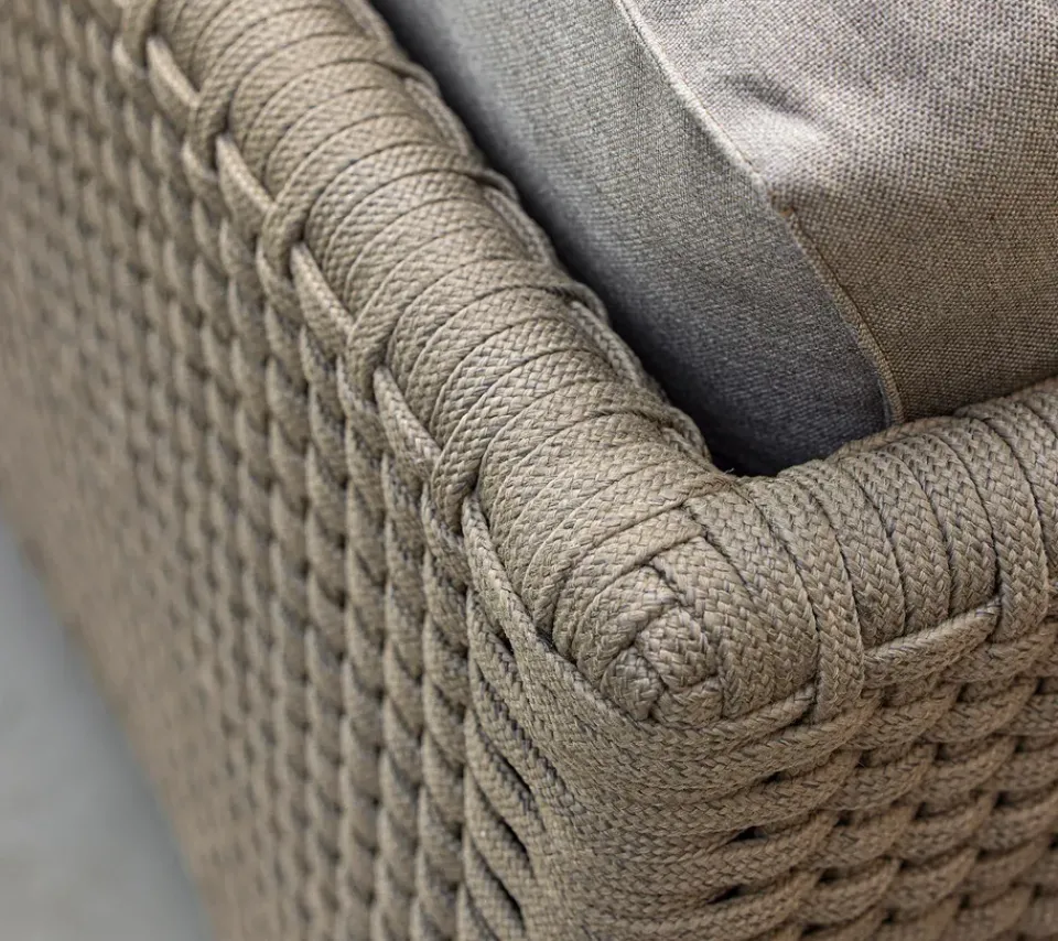 Sofá Diamond de 3 plazas soft rope, Natté taupe*Cane-line Hot