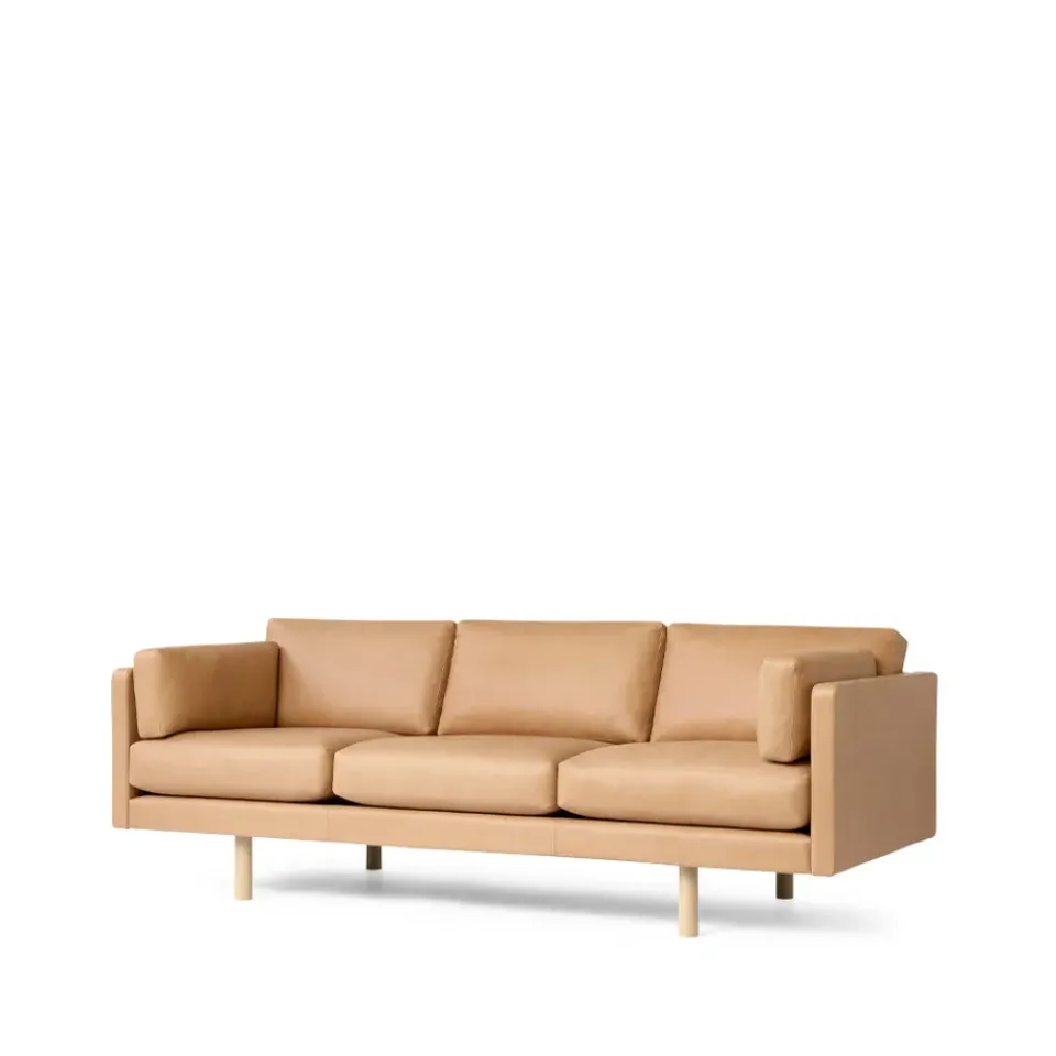Sofá EJ220 2033 de 3 plazas, Cuero vegeta 90-roble*Fredericia Furniture Online