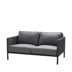 Sofá Encore de 2 plazas, airtouch lava grey/dark grey*Cane-line Best
