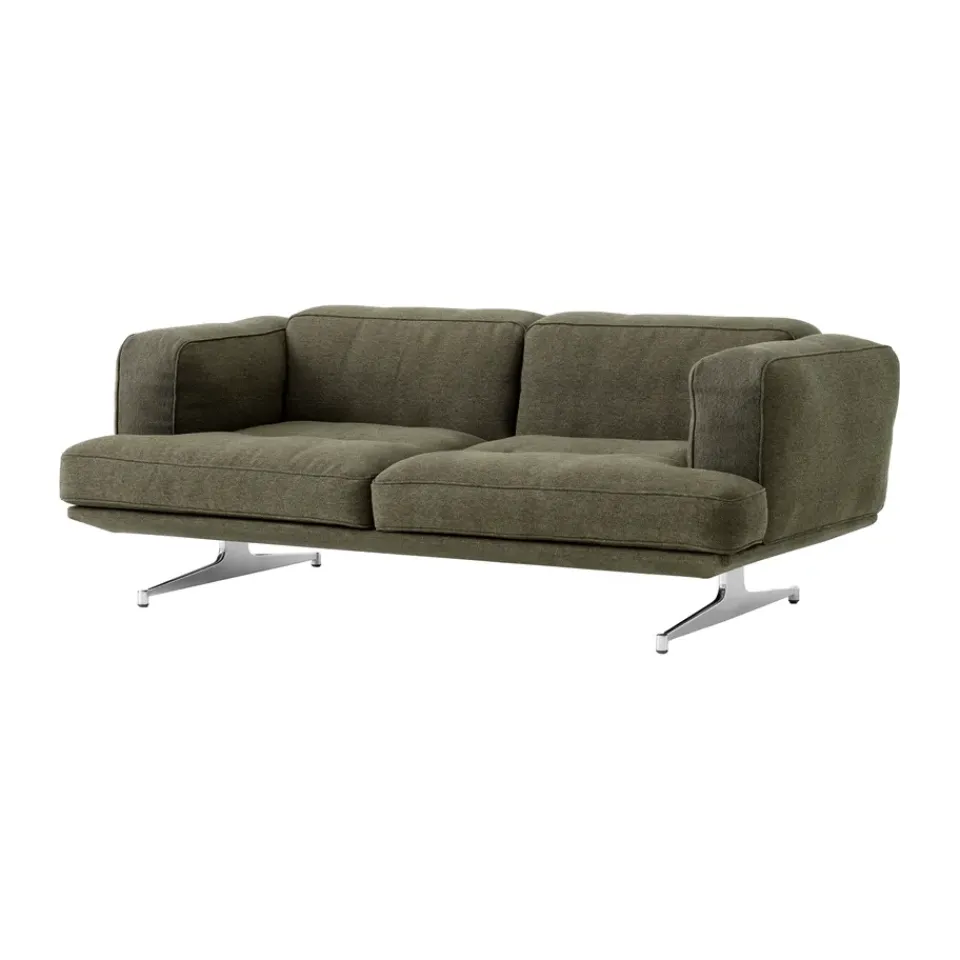 Sofá Inland AV22 2 plazas, Clay 0014-polished aluminium*&Tradition New