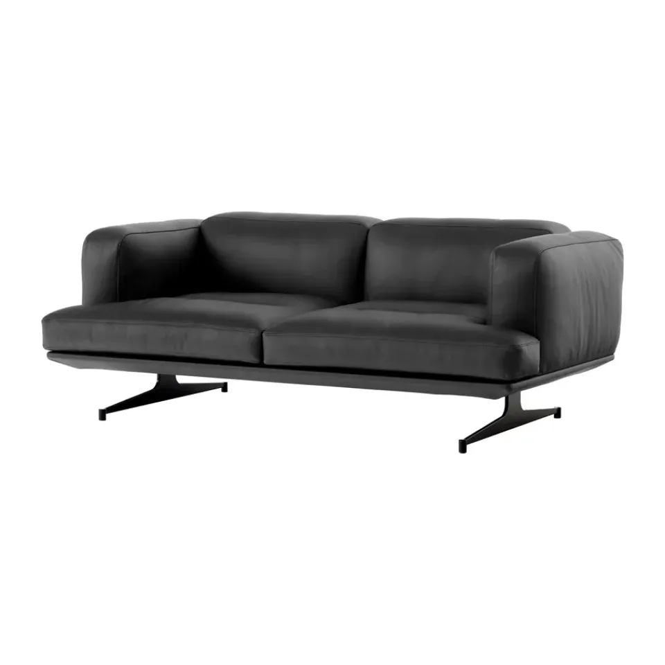 Sofá Inland AV22 2 plazas, Cuero Noble-warm black*&Tradition Hot