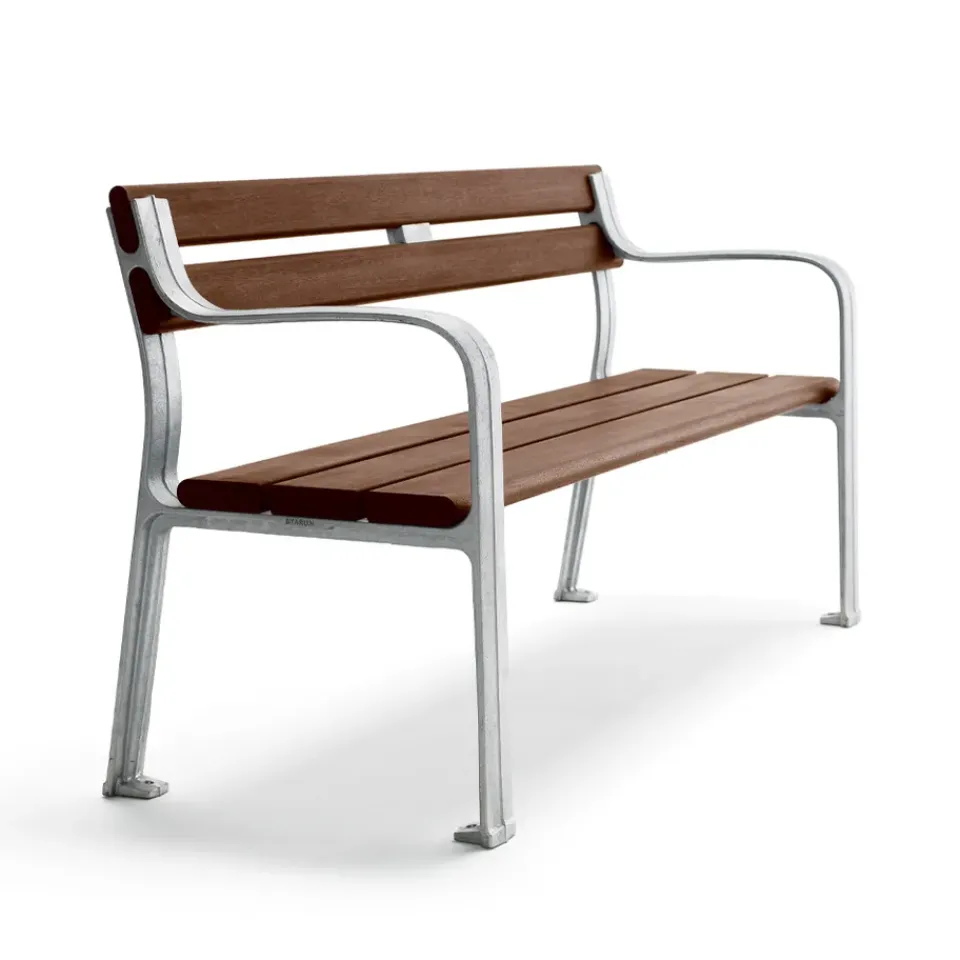 Sofá Joy, Caoba, soporte de aluminio en bruto*Byarums bruk