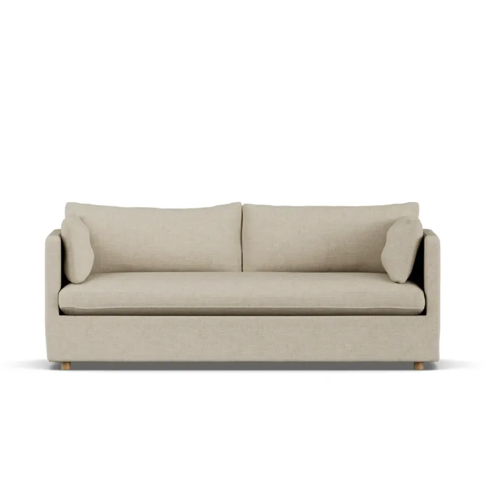 Sofá Linnevik, Bern 0341-roble blanco aceitado, 3 plazas, con faldón*1898 Clearance