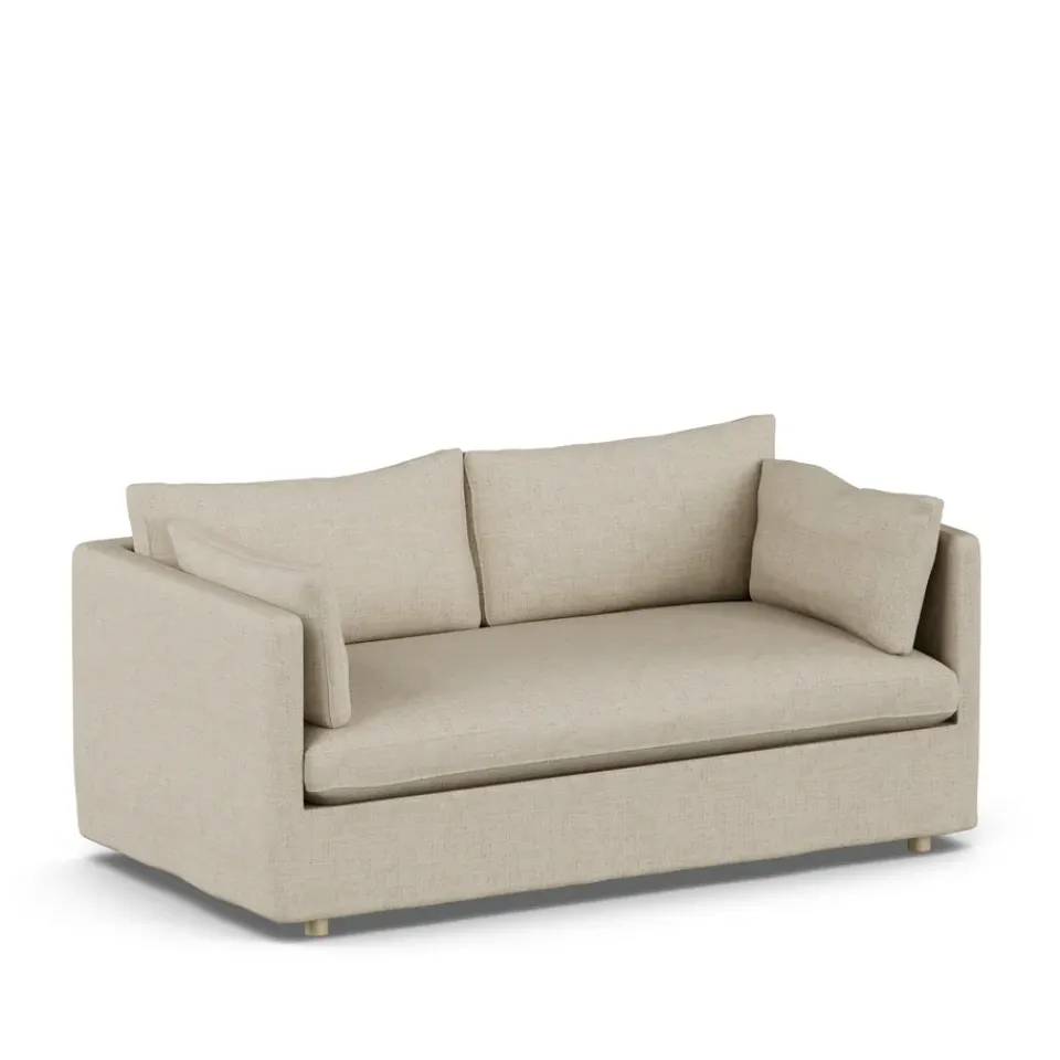 Sofá Linnevik, Bern 0341-roble blanco aceitado, 2 plazas, con faldón*1898 Outlet