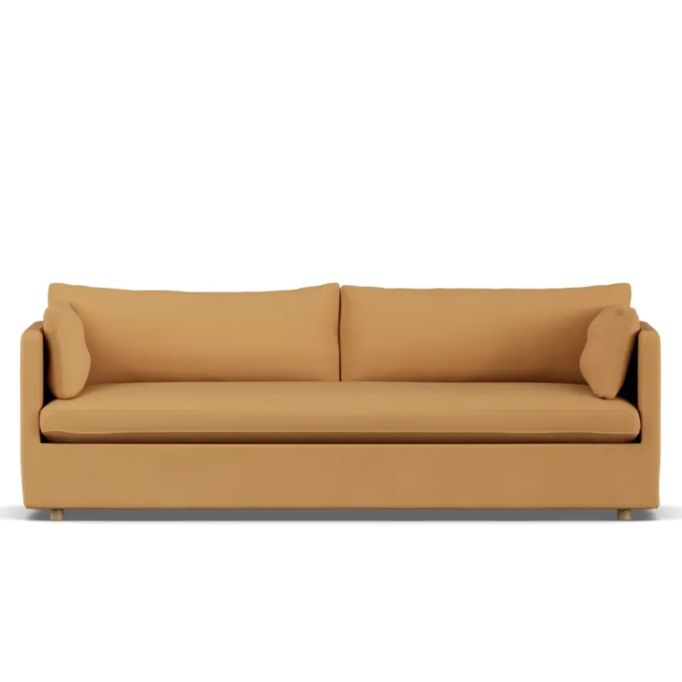 Sofá Linnevik, Jump honey 1959-roble blanco aceitado, 4 plazas, con faldón*1898 Hot