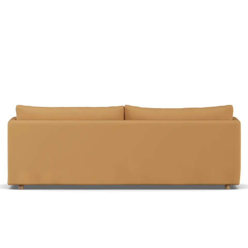 Sofá Linnevik, Jump honey 1959-roble blanco aceitado, 4 plazas, con faldón*1898 Hot