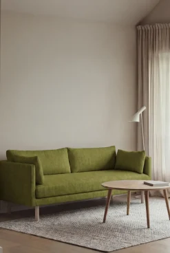 Sofá Linnevik, Luiza Green 3975-roble blanco aceitado, 3 plazas*1898 Hot