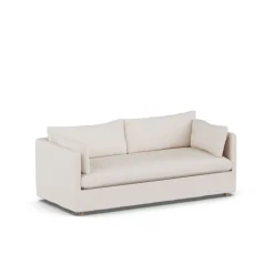 Sofá Linnevik, Same Off White 6671-roble aceitado, 3 plazas, con faldón*1898 Clearance