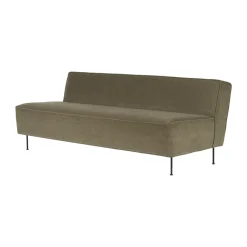 Sofá Modern Line 180x83x70 cm, Belsuede special FR 002-black*GUBI Clearance