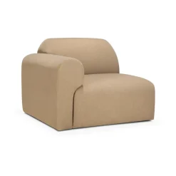 Sofá modular Bulky, módulo terminal con reposabrazos derecho, Sepia claro*Ethnicraft Sale