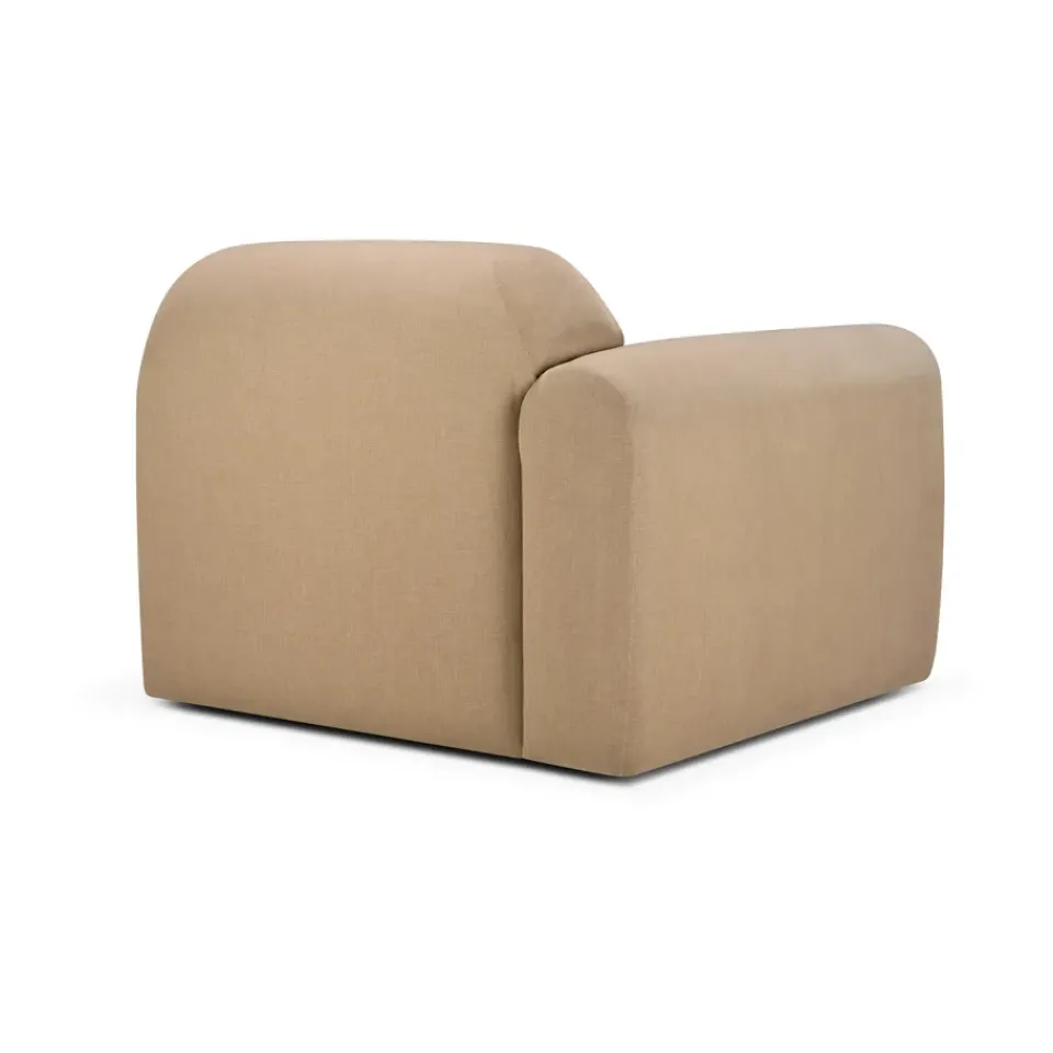 Sofá modular Bulky, módulo terminal con reposabrazos derecho, Sepia claro*Ethnicraft Sale