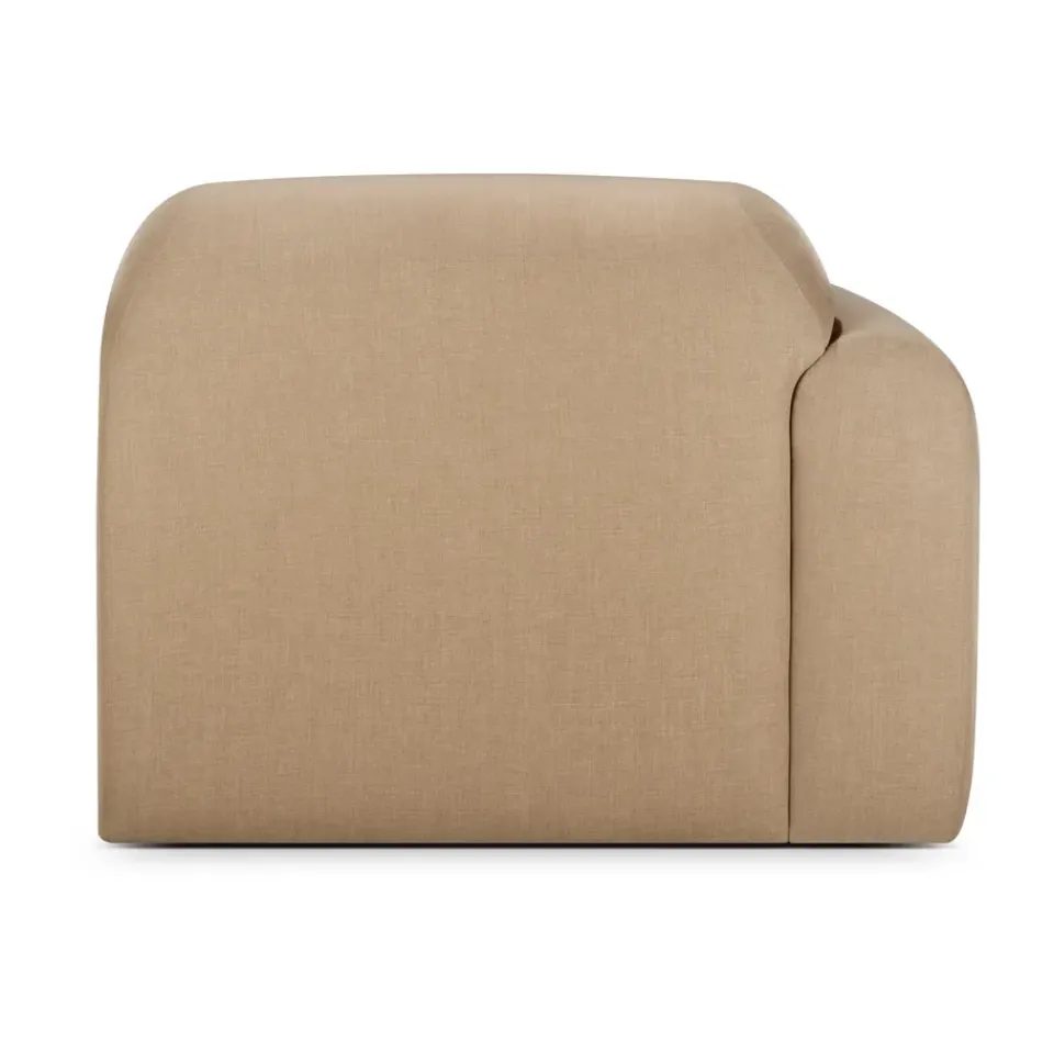Sofá modular Bulky, módulo terminal con reposabrazos derecho, Sepia claro*Ethnicraft Sale