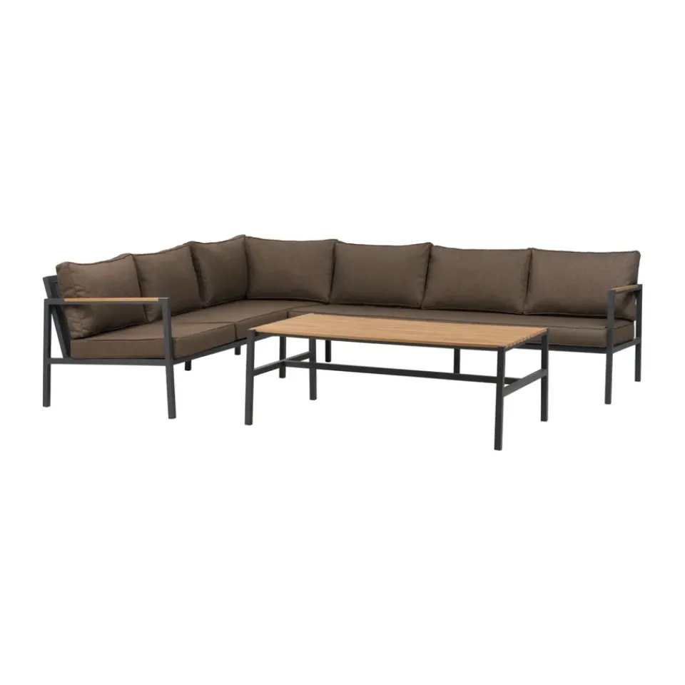 Sofá modular Cap, Antracita-marrón, 6 plazas*Brafab Hot