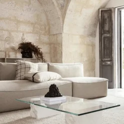 Sofá modular Catena, Tela cotton linen natural, open end r 301*Ferm Living Best
