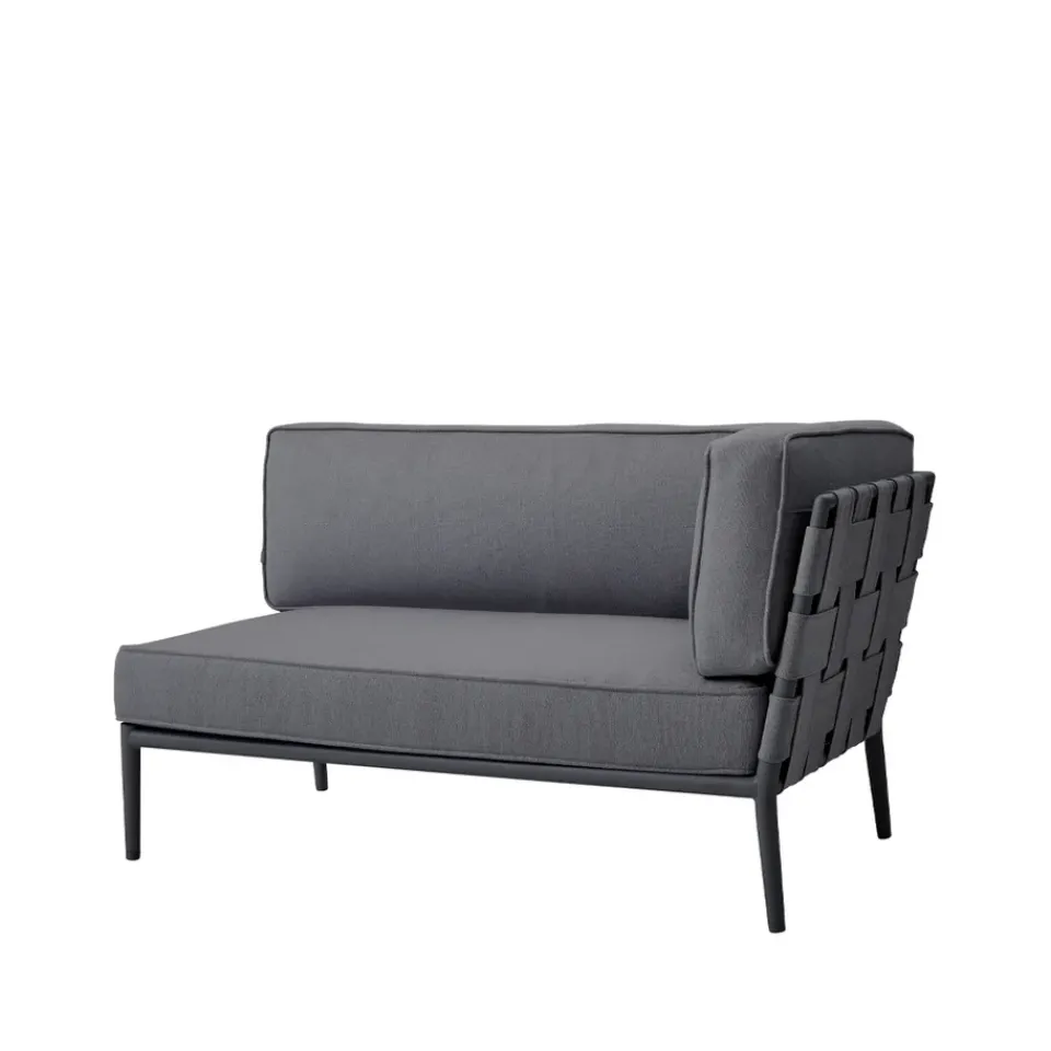 Sofá modular Conic, airtouch grey, izquierda, incl. cojines*Cane-line Clearance