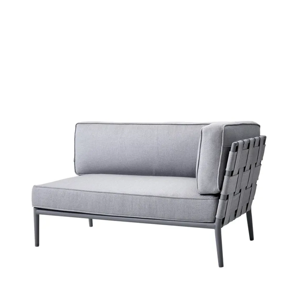 Sofá modular Conic, Light grey-izquierdo-incl. cojines*Cane-line Online
