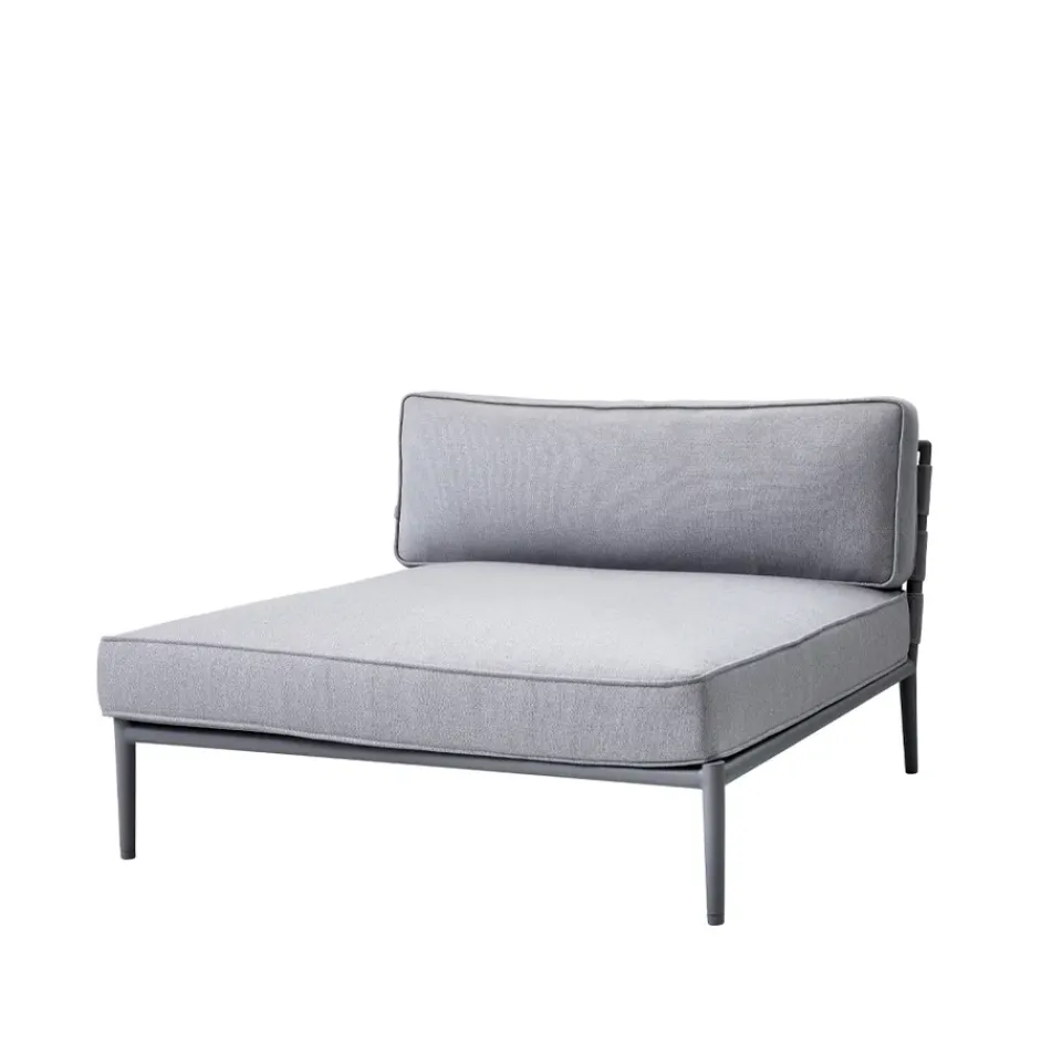 Sofá modular Conic, Light grey-diván incl. cojines*Cane-line Discount