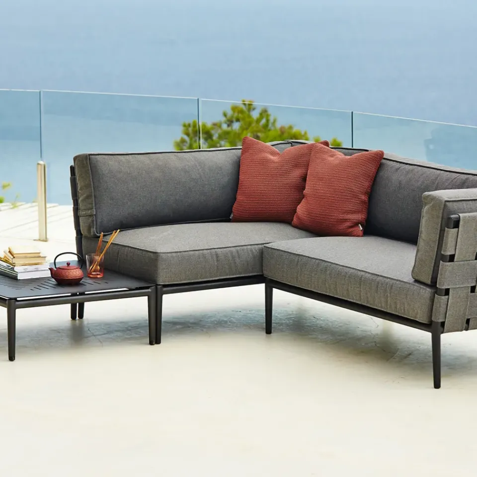 Sofá modular Conic, Light grey-diván incl. cojines*Cane-line Discount