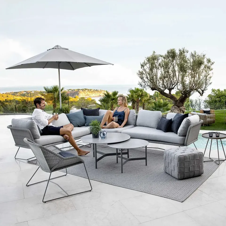 Sofá modular Horizon, Natté light grey, izquierda*Cane-line Hot