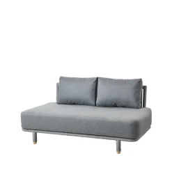 Sofá modular Moments, 2 plazas grey, central, soft rope*Cane-line Online