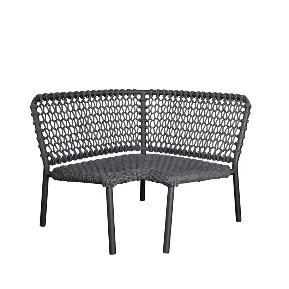 Sofá modular Ocean, Dark grey, esquina*Cane-line Online