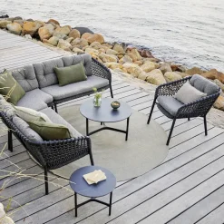 Sofá modular Ocean, Dark grey, esquina*Cane-line Online