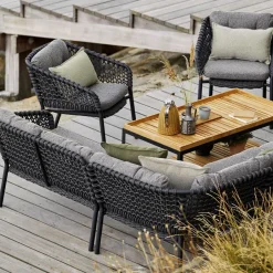 Sofá modular Ocean, Dark grey, izquierdo*Cane-line Hot