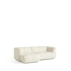 Sofá modular Quilton, combinación 19, chaise longue izquierda, Flamiber A5 crema*HAY New