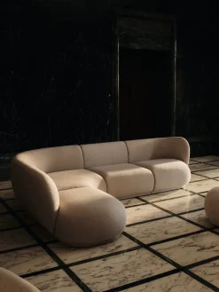 Sofá modular Rico central Soft Bouclé, Natural*Ferm Living Clearance