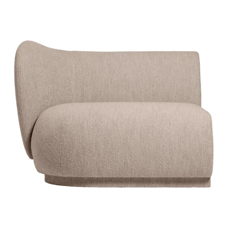 Sofá modular Rico con reposabrazos L (izquierda), Soft Bouclé, Natural*Ferm Living Hot