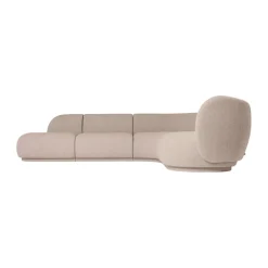 Sofá modular Rico con reposabrazos L (izquierda), Soft Bouclé, Natural*Ferm Living Hot