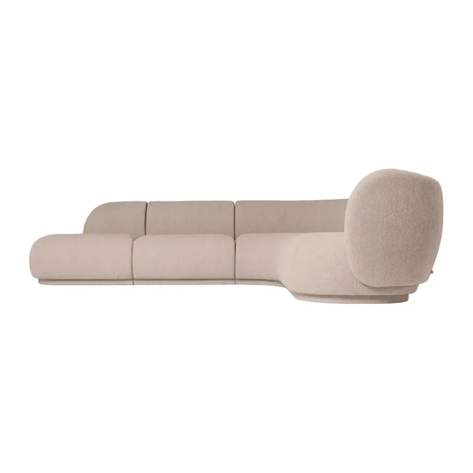 Sofá modular Rico con reposabrazos L (izquierda), Soft Bouclé, Natural*Ferm Living Hot