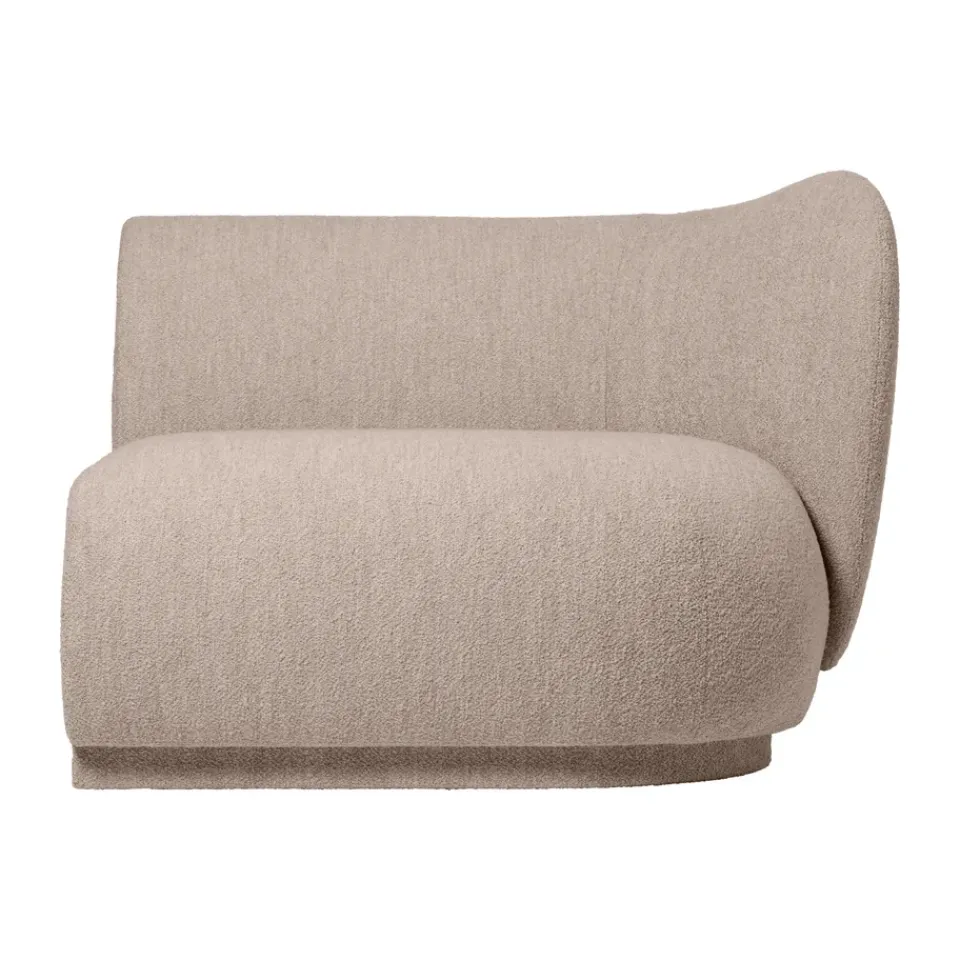 Sofá modular Rico con reposabrazos R (derecha), Soft Bouclé, Natural*Ferm Living Online