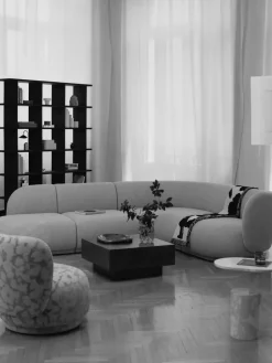 Sofá modular Rico con reposabrazos R (derecha), Soft Bouclé, Natural*Ferm Living Online