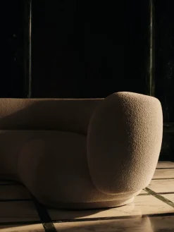 Sofá modular Rico con reposabrazos R (derecha), Soft Bouclé, Natural*Ferm Living Online