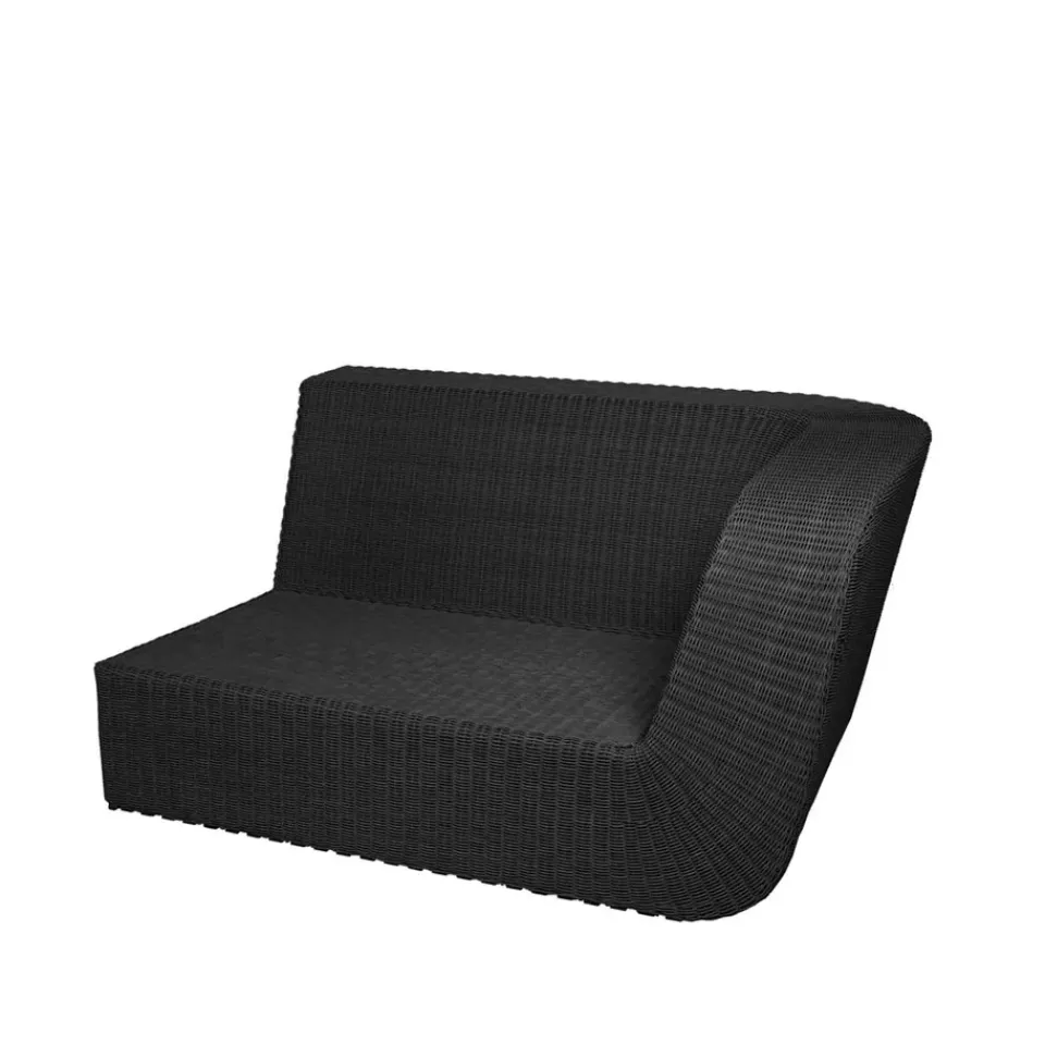 Sofá modular Savannah, Black, izquierdo*Cane-line Outlet