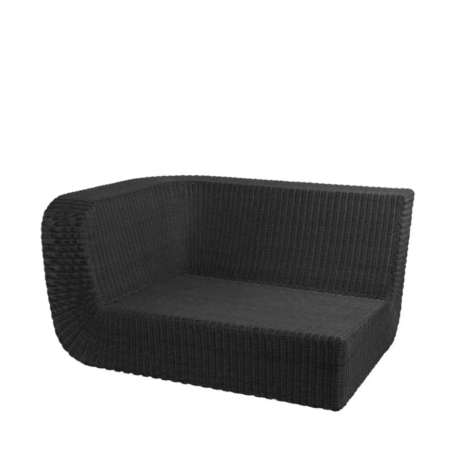 Sofá modular Savannah, Black, derecho*Cane-line Best