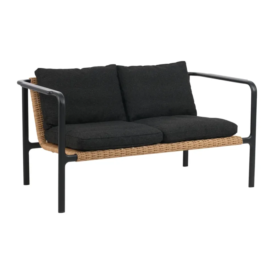 Sofá Motty, Svart-teddy black, 2 plazas*Brafab Clearance