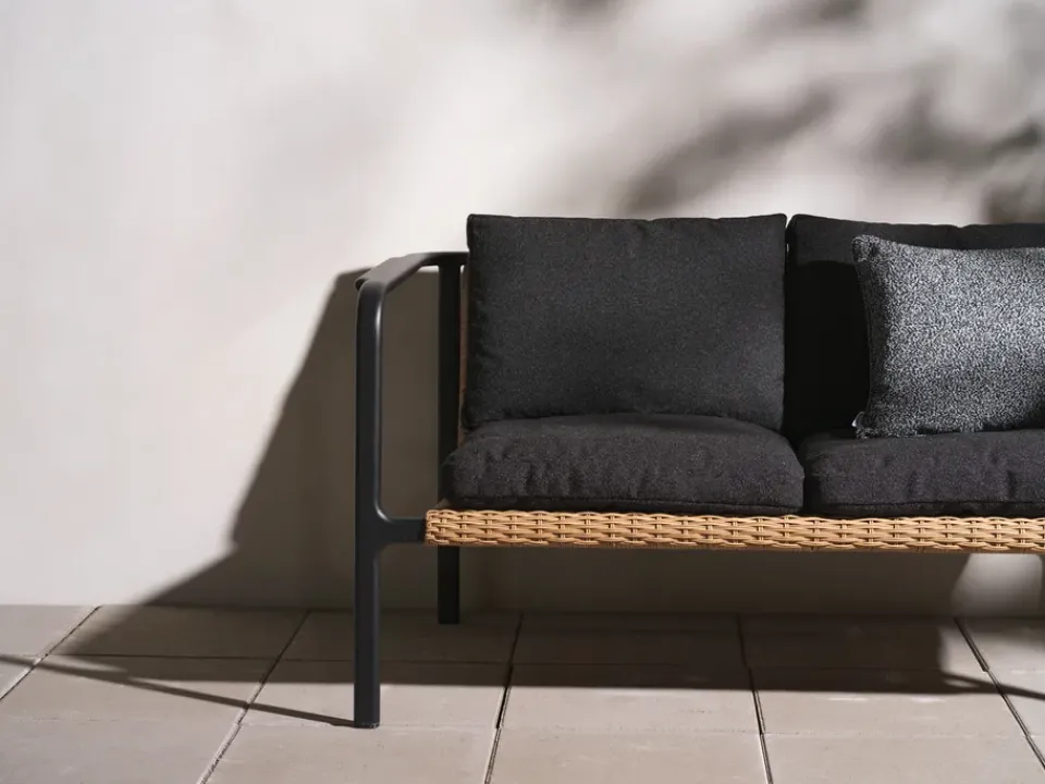 Sofá Motty, Svart-teddy black, 2 plazas*Brafab Clearance